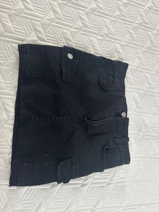 Falda tejana corta negra