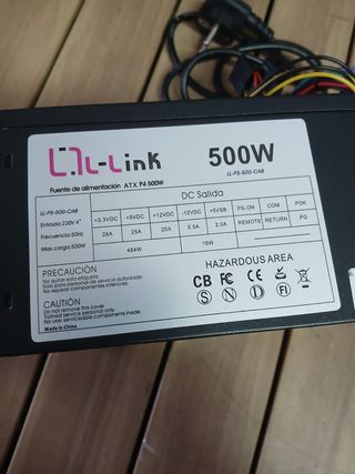 Fuente Alimentación 500W L-LINK LL-PS-500 120