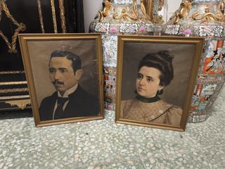 Cuadros antiguos retratos pareja