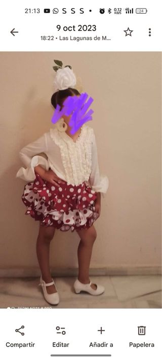 Vestido de flamenca infantil lunares