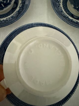 Set 5 Tazze da Tè Churchill  Blu e Bianche