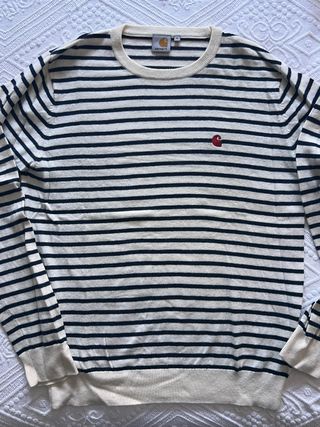 Suéter Carhartt Rayas Blanco y Negro