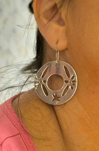 Conjunto Plata Colgante y Pendientes