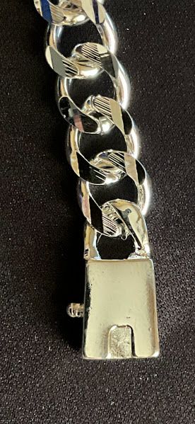 Bracciale Uomo Argento Lungo 20cm