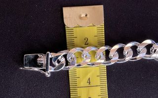 Bracciale Uomo Argento Lungo 20cm