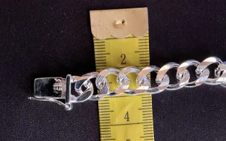 Bracciale Uomo Argento Lungo 20cm