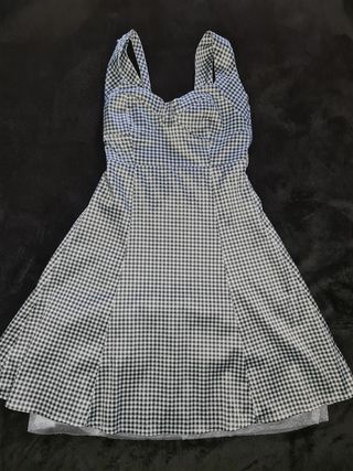 Vestido Rockabilly Cuadros Negro y Blanco