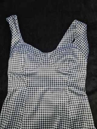 Vestido Rockabilly Cuadros Negro y Blanco