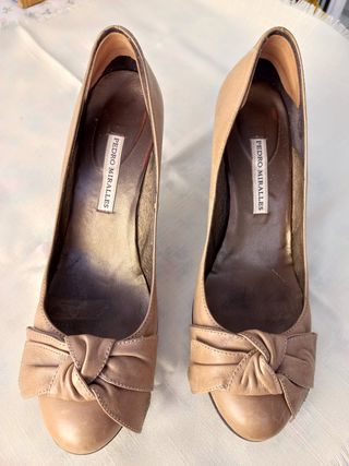 Zapatos Pedro Miralles Piel Beige Talla 39 5