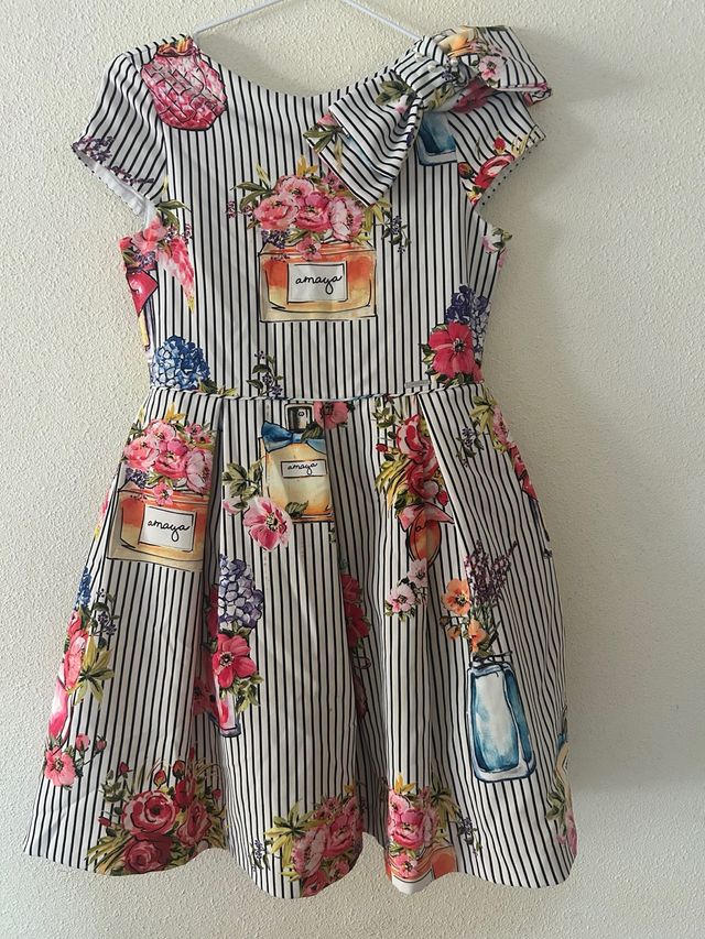Vestido Amaya rayas y flores