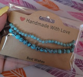 Conjunto Pulseras Piedra Turquesa