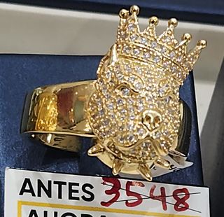 Anillo de oro con sello talla 26 PITBULL