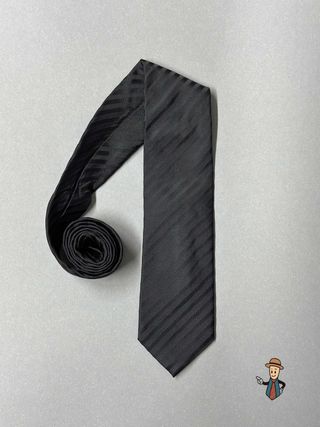 Corbata Westbury Negra Rayas Seda