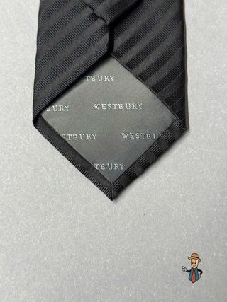 Corbata Westbury Negra Rayas Seda