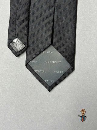 Corbata Westbury Negra Rayas Seda