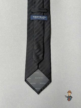 Corbata Westbury Negra Rayas Seda