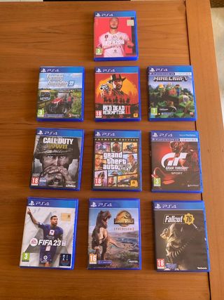 “Lot 10 jocs PS4 (GTA V, RDR2, FIFA 23 i més)”
