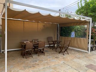 Pergola gazebo beige
