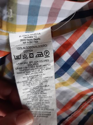 Camisa Emidio Tucci cuadros manga corta