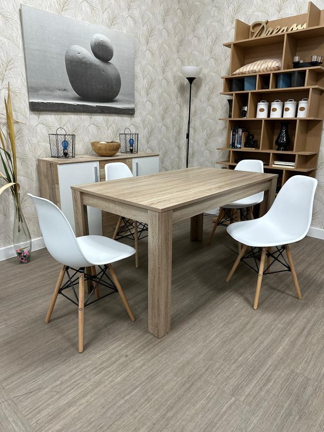 Juego de Comedor Mesa y Sillas Negras