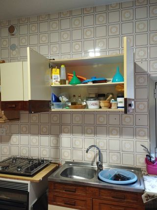 6 Muebles Altos Cocina Fornica Beige/Marrón