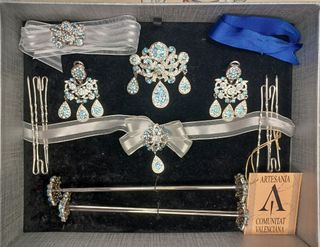 Aderezo Fallera Carmelo García Plata y azul