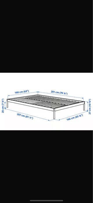 Somier IKEA Blanco 160x200