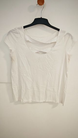 Maglietta t-shirt bianca donna cuore floreale