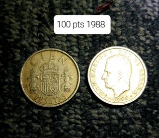 2 Monedas Pesetas 1988 España