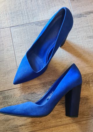 Zapatos de tacón azul talla 40