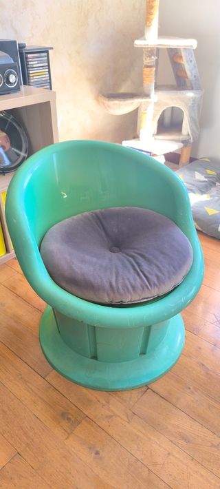 Sillón plástico verde Popptorp 