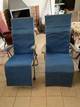 Hamacas Tumbonas Reclinables Azul