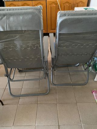 Hamacas Tumbonas Reclinables Azul