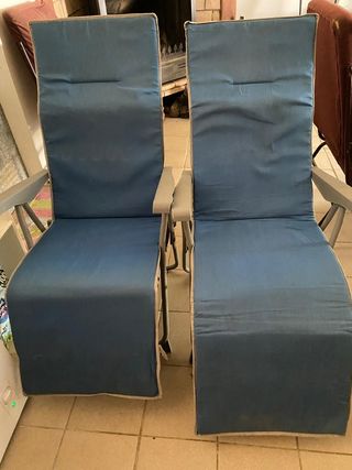 Hamacas Tumbonas Reclinables Azul