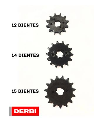 PIÑON MOTORES DERBI, PIÑON 12, PIÑON 14, PIÑON 15