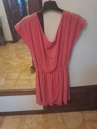 Vestido de fiesta color salmón