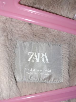 Abrigo Zara niña borreguito beige