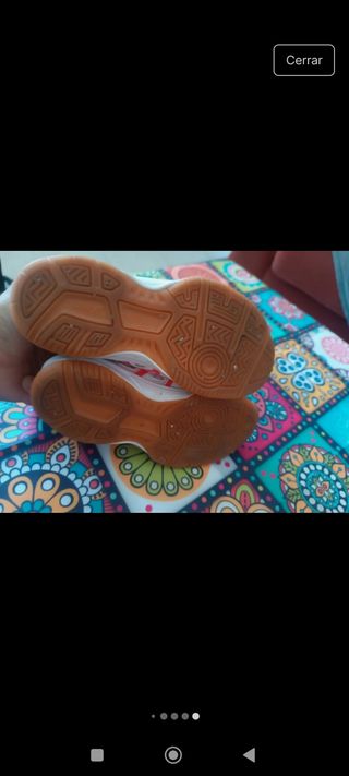 Zapatillas Asics niña blancas y naranjas