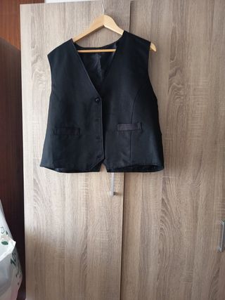 Chaleco de camarero negro