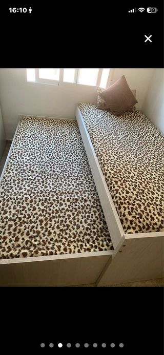 2 camas en 1 con colchones