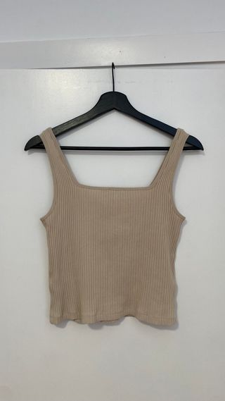 Camiseta tirantes Massimo Dutti beige Talla M