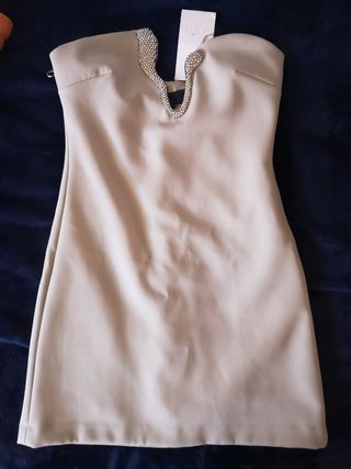 Abito elegante Zara grigio chiaro