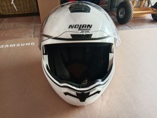 Casco Moto Nolan N104 Blanco Talla XL