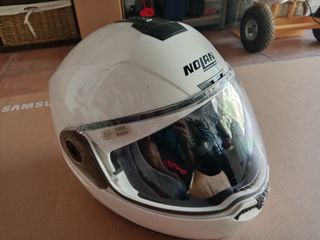 Casco Moto Nolan N104 Blanco Talla XL