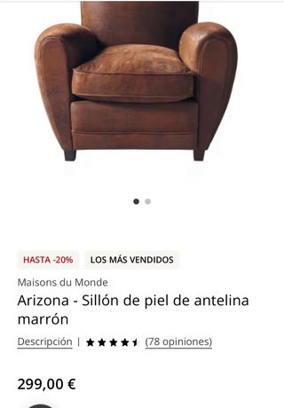 Poltrona in pelle Maison du Monde