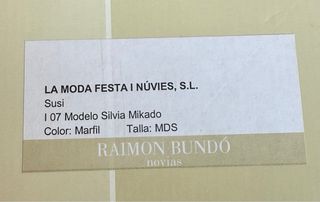 Vestido de Novia Marfil