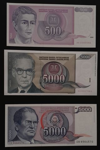 Colección Billetes Yugoslavia ( Dinar )
