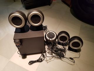 Altavoces Homecinema Negro/Plata