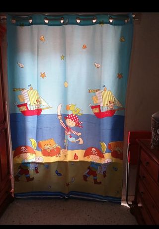 Cortina infantil piratas