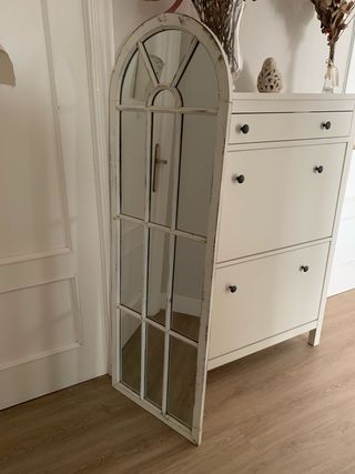 Espejo Arqueado Madera y Cristal 100x50